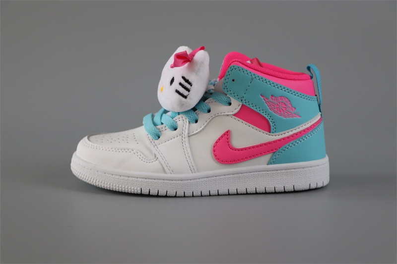Youth Running Weapon Air Jordan 1 White/Blue Shoes 0156 Youth Running Weapon Air Jordan 1 White/Blue Shoes 0156